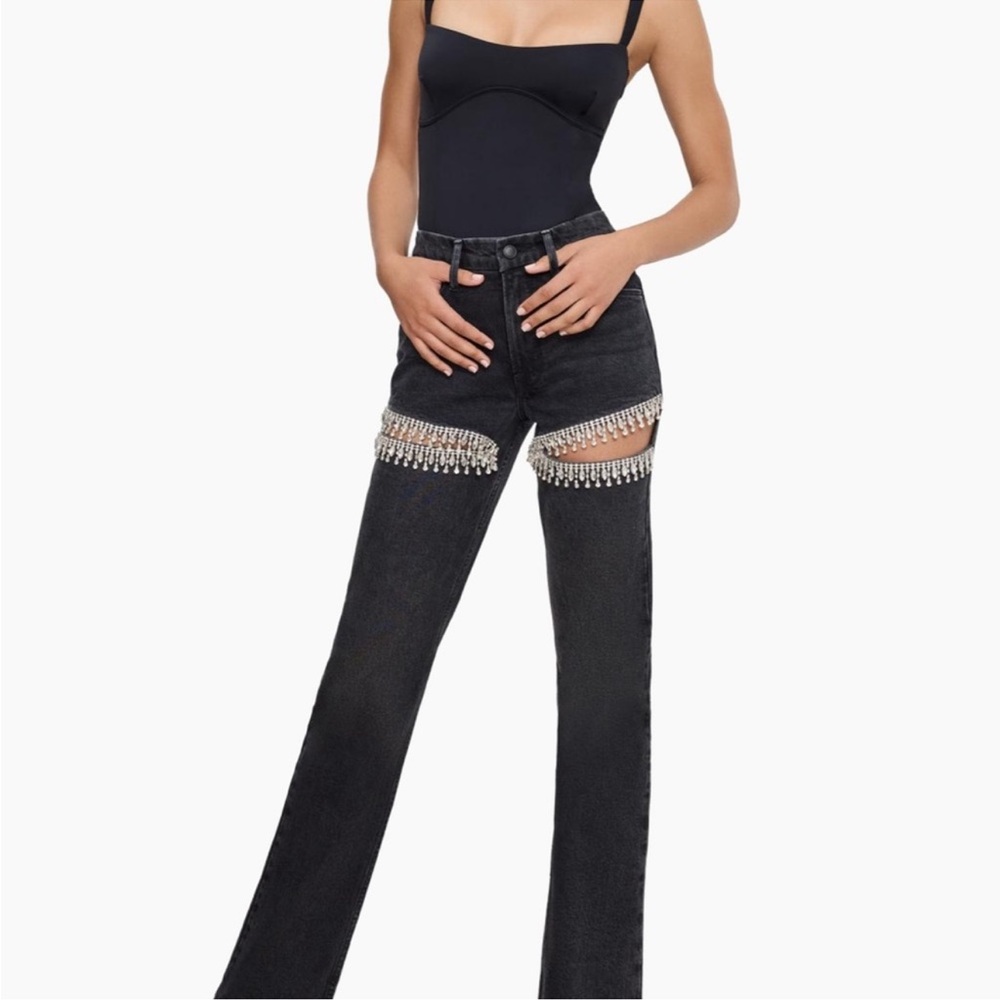 Good American- Good Icon Straight Diamond Jeans